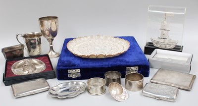 Lot 24 - A Collection of Assorted Silver and Silver...