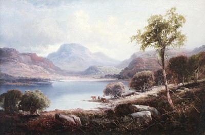 Lot 1031 - Tom Seymour (1844-1904) Mountainous lakeland...