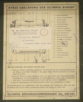 Lot 92 - A Second World War German Olympia Robust...