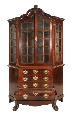 Lot 1419 - A 19th Century Dutch Mahogany Display Cabinet,...