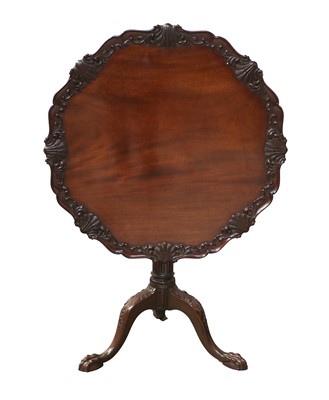 Lot 1168 - A George III Carved Mahogany Tripod Table,...