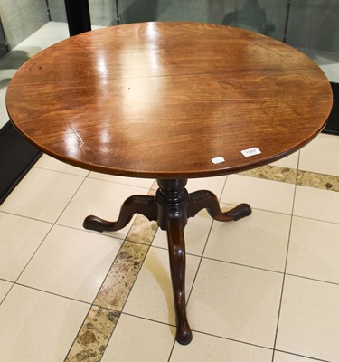 Lot 1389 - A George III Mahogany Tilt Top Tripod Table,...