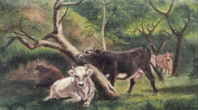 Lot 1050 - ~ Scandinavian School (19th century) Cattle in...