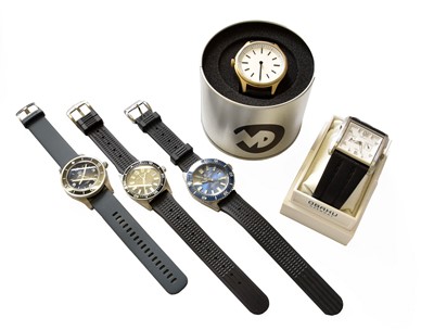 Lot 443 - Three Stainless Steel Automatic Wristwatches,...