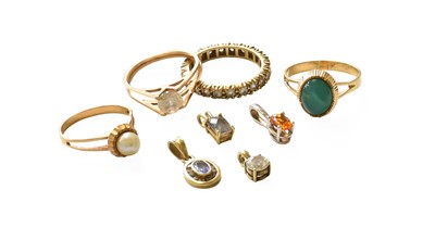 Lot 453 - A Small Quantity of Jewellery, including a 9...