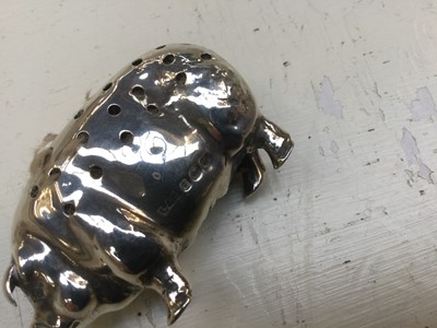 Lot 73 - A Silver Pig Pin Cushion, another nutmeg...