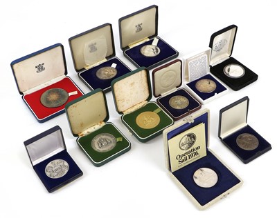 Lot 425 - Mixed Lot of Silver Commemorative Medals; 11...