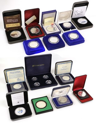 Lot 407 - Assorted World Commemorative Silver Proof...