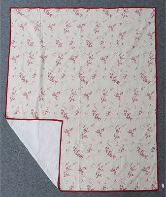 Lot 2173 - Early 20th Century Red and Cream Bed Cover...