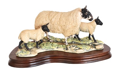 Lot 2136 - Border Fine Arts 'Mule Ewe and Lambs', model...