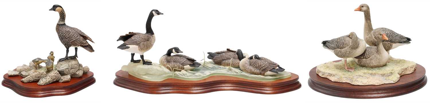 Lot 2154 - Border Fine Arts Goose Models Comprising: