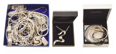 Lot 535 - A Quantity of Silver and White Metal Jewellery,...