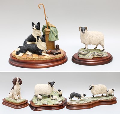 Lot 157 - Border Fine Arts Sheep and Dog Models,...