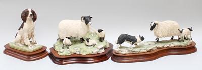 Lot 157 - Border Fine Arts Sheep and Dog Models,...