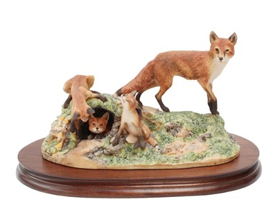 Lot 2161 - Border Fine Arts Fox Groups Comprising: 'Fox...