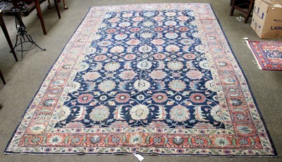 Lot 1240 - Tabriz Carpet, the indigo field of vines and...