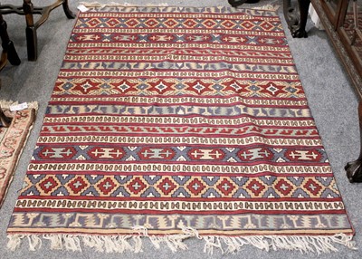 Lot 1236 - A Kashmir Chain Stitch Rug, the field of...