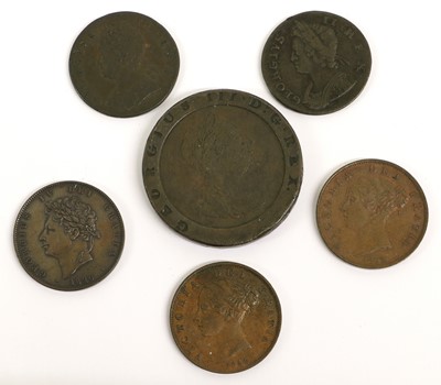 Lot 84 - Small Assortment of British Copper Coins, 6...