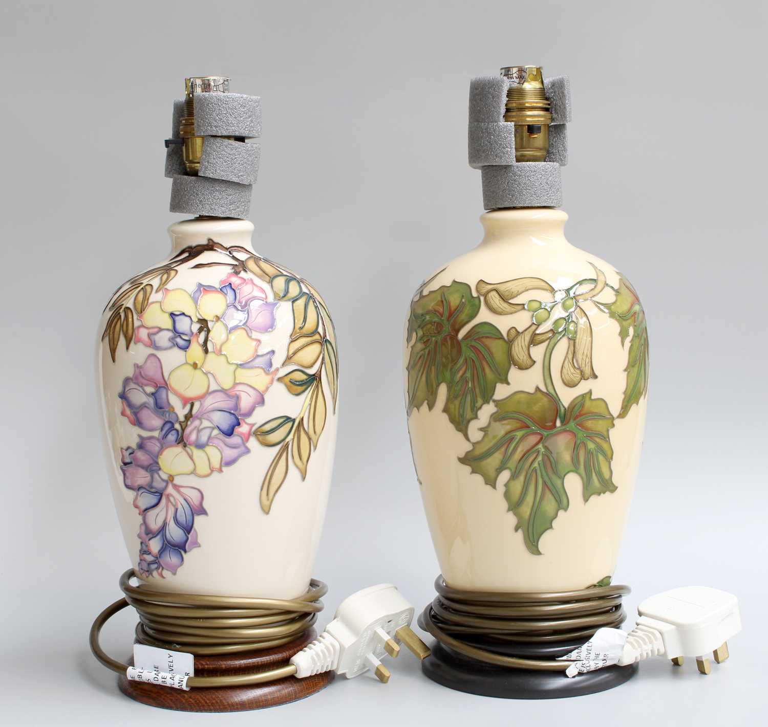 Lot 153 - Two Modern Moorcroft Pottery Table Lamps, both...