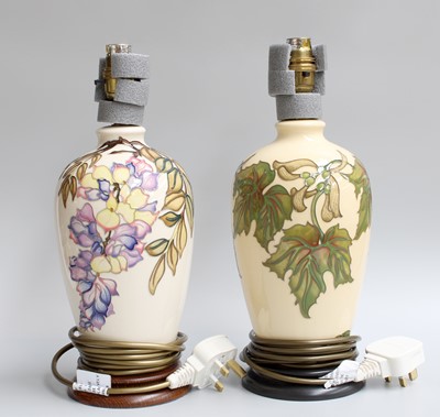 Lot 153 - Two Modern Moorcroft Pottery Table Lamps,...