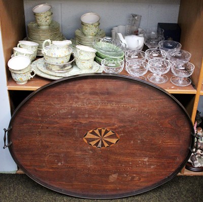 Lot 240 - A Royal Worcester Part Tea Service, cut glass...