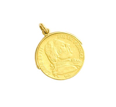 Lot 339 - A Louis XVIII 20 Francs Pendant, dated 1815