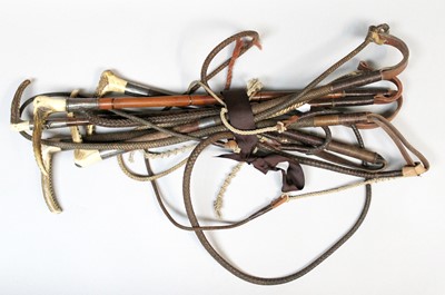 Lot 248 - Five Riding Crops With Antler Handles and...