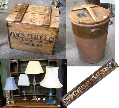 Lot 1380 - Four Decorative Table Lamps, including brass...