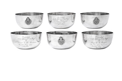 Lot 2299 - Six Edward VII Silver Finger-Bowls