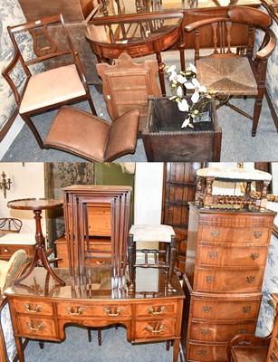 Lot 1235 - A Group of Furniture Comprising, an oak...