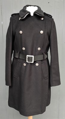 Lot 1057 - Barbour Skipper Black Wool Blend Coat,...