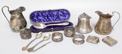 Lot 20 - A Collection of Assorted Silver, including two...
