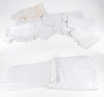 Lot 2015 - Irish White Linen and Textiles comprising a...