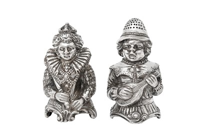 Lot 2250 - A Pair of German Silver Novelty Pepperettes