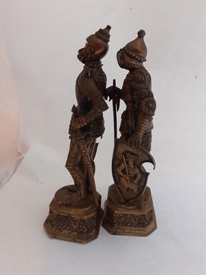 Lot 2251 - A Pair of German Silver and Ivory Figures