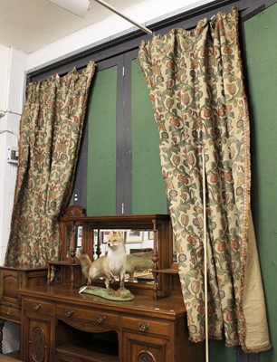 Lot 1167 - A Pair of Crewelwork Curtains