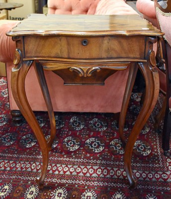 Lot 1208 - A Victorian Walnut Work Table, 56cm by 43cm by...