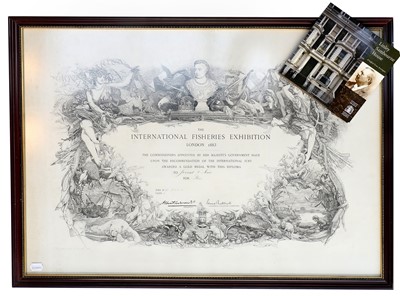 Lot 4152 - An 1883 International Fisheries Exhibition Diploma