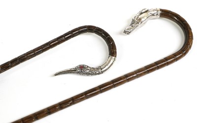 Lot 349 - An Early 20th Century Bamboo Walking Stick,...