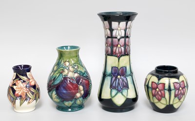 Lot 162 - A Modern Moorcroft Pottary Vase, "Finches"...