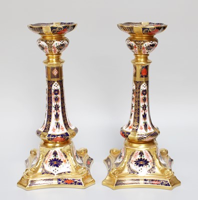 Lot 117 - A Pair of Royal Crown Derby Porcelain Table...