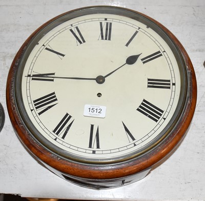 Lot 1512 - A Mahogany Wall Timepiece, Circa 1890, case...