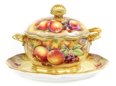 Lot 125 - A Royal Worcester Sauce Tureen, Cover, Stand...