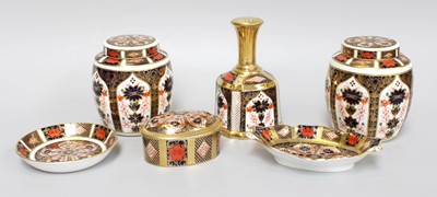 Lot 209 - Two Royal Crown Derby Porcelain Ginger Jars...