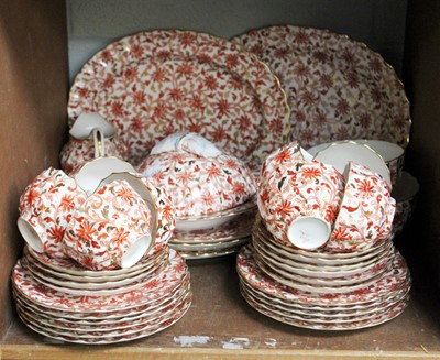 Lot 229 - A Copelands China Breakfast Set, writhen...