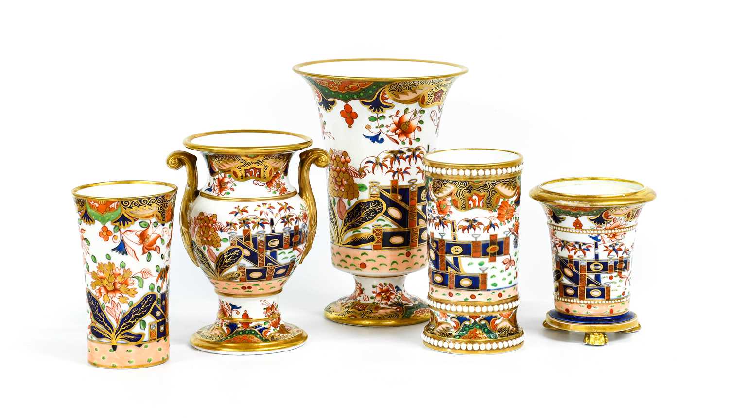 Lot 94 - A Spode Porcelain Vase, circa 1820, of...