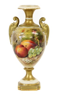 Lot 123 - A Royal Worcester Porcelain Vase, 1924, by...