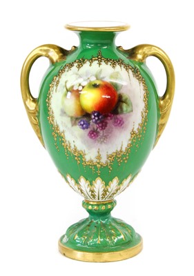 Lot 110 - A Royal Worcester Porcelain Bottle Vase, 1923,...