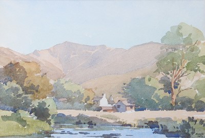 Lot 1077 - Len Roope (1917-2005) Lakeland landscape...