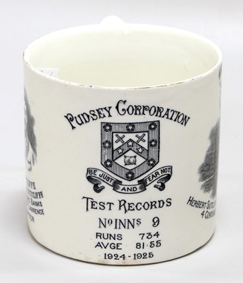 Lot 4010 - A Pudsey Corporation Test Records Cricketing Mug